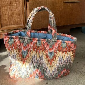 Vintage Quilted Shoulder Tote
